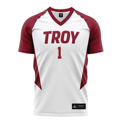 Troy - NCAA Women's Soccer : Taylor Richards - White Soccer Jersey-0