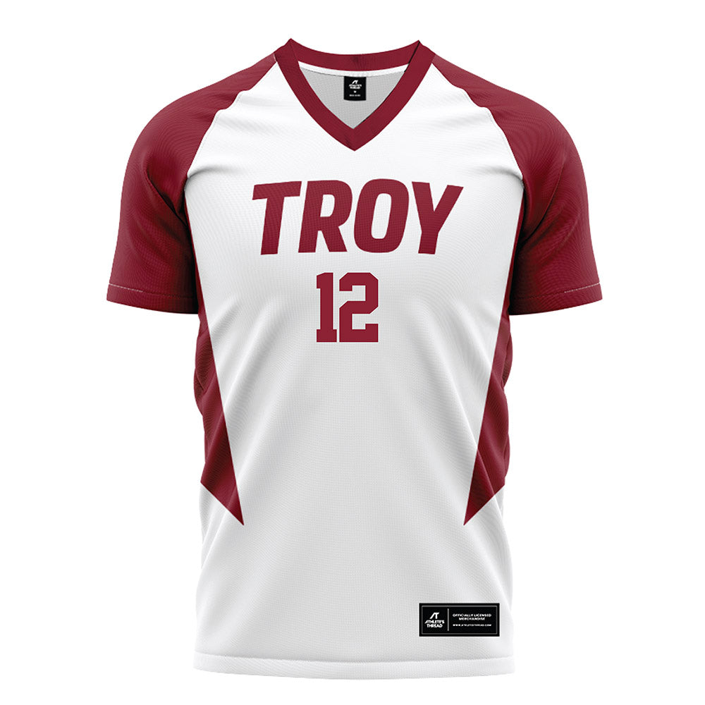 Troy - NCAA Women's Soccer : Alaina Uncapher - White Soccer Jersey-0