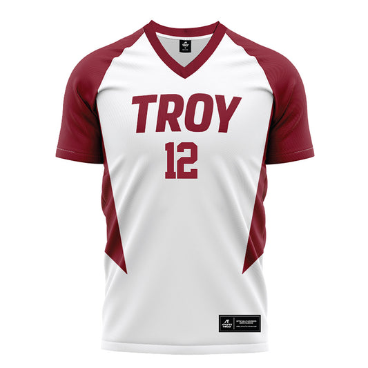 Troy - NCAA Women's Soccer : Alaina Uncapher - White Soccer Jersey-0