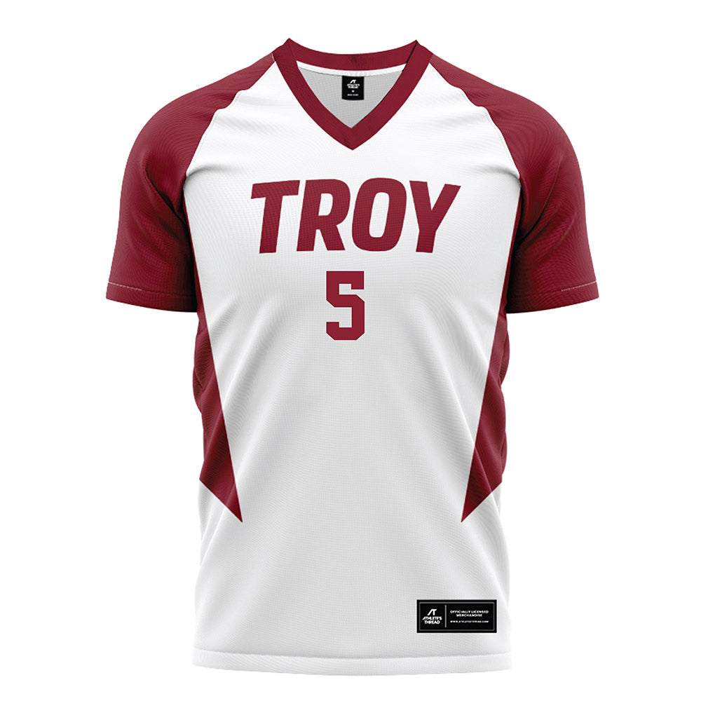 Troy - NCAA Women's Soccer : Hailey Phillips - White Soccer Jersey-0