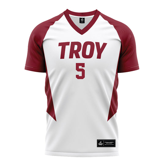 Troy - NCAA Women's Soccer : Hailey Phillips - White Soccer Jersey-0