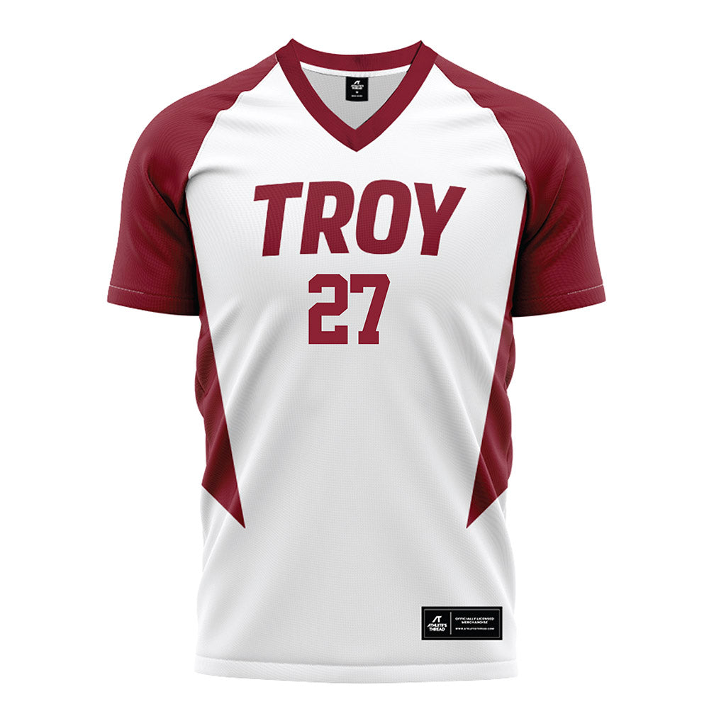 Troy - NCAA Women's Soccer : Elsa Stedman - White Soccer Jersey-0