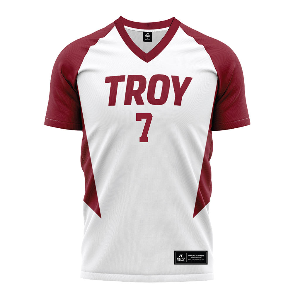 Troy - NCAA Women's Soccer : Sofia Sasan - White Soccer Jersey-0