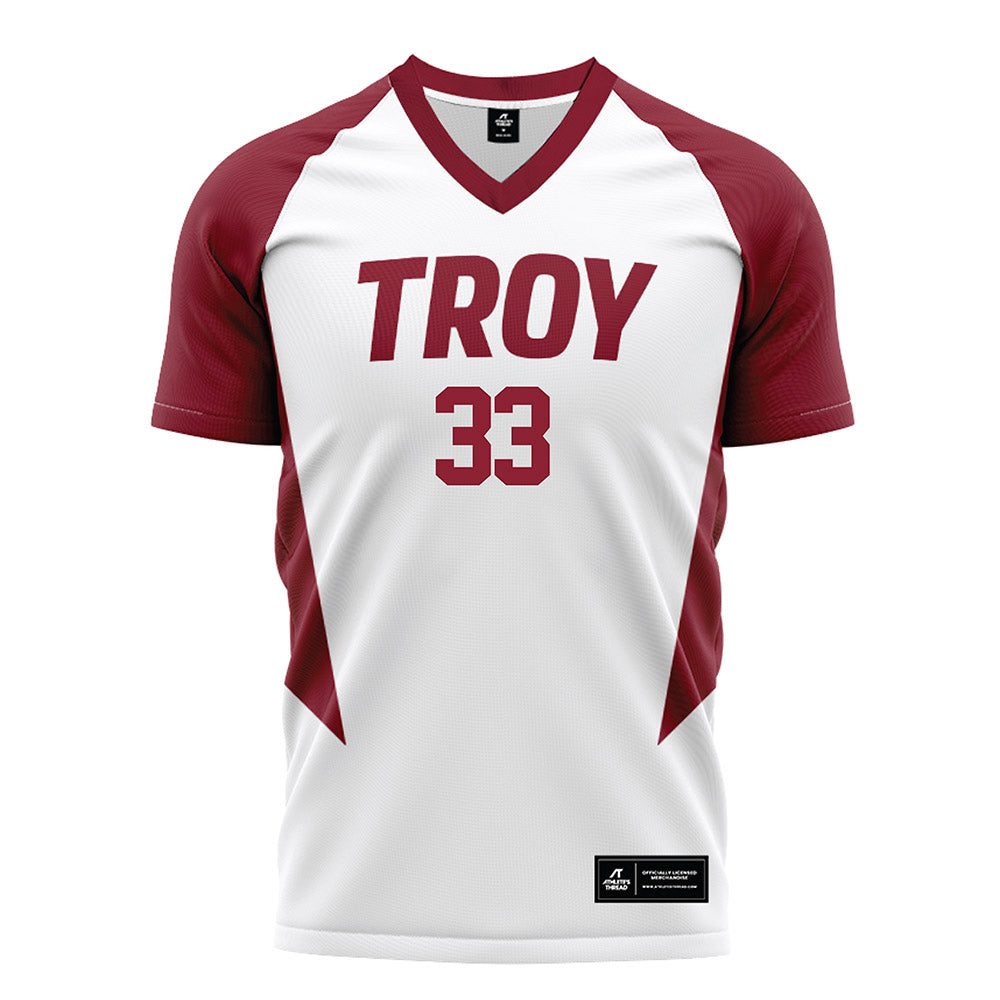 Troy - NCAA Women's Soccer : Mia Jackson - White Soccer Jersey-0