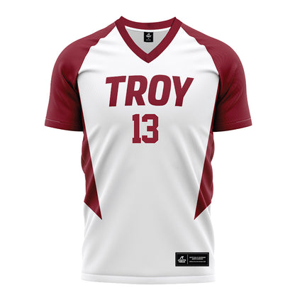 Troy - NCAA Women's Soccer : Isabella Hartofelis - White Soccer Jersey-0