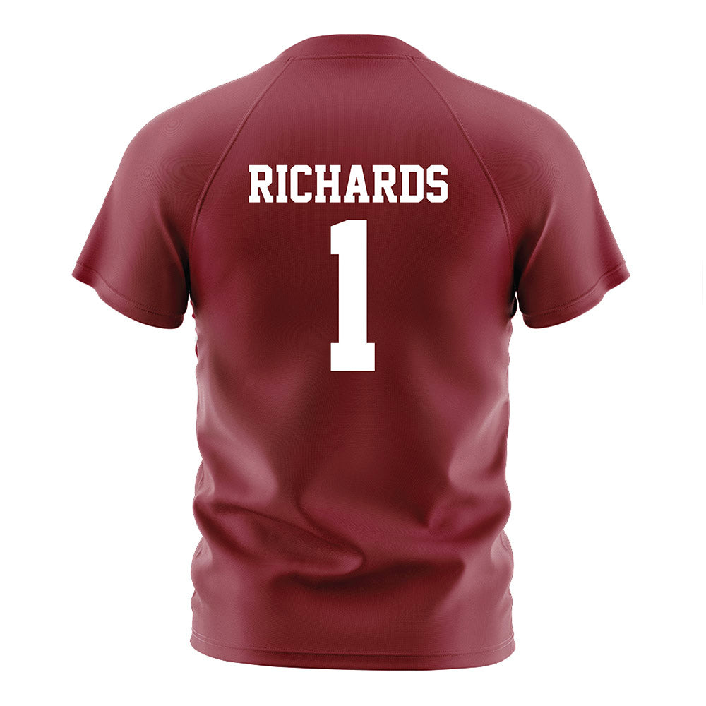 Troy - NCAA Women's Soccer : Taylor Richards - Cardinal Red Soccer Jersey-1