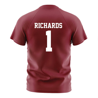 Troy - NCAA Women's Soccer : Taylor Richards - Cardinal Red Soccer Jersey-1