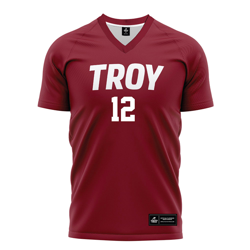 Troy - NCAA Women's Soccer : Alaina Uncapher - Cardinal Red Soccer Jersey-0