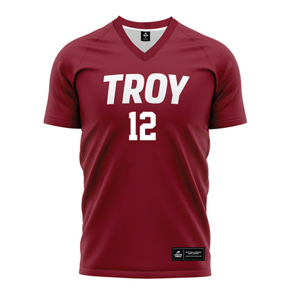 Troy - NCAA Women's Soccer : Alaina Uncapher - Cardinal Red Soccer Jersey-0