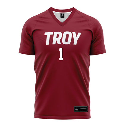Troy - NCAA Women's Soccer : Taylor Richards - Cardinal Red Soccer Jersey-0