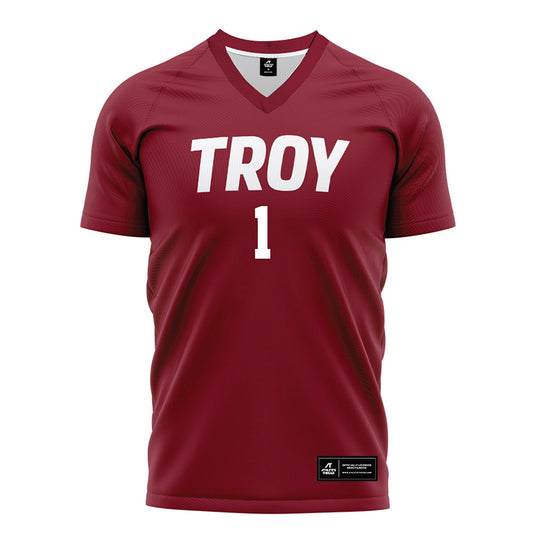 Troy - NCAA Women's Soccer : Taylor Richards - Cardinal Red Soccer Jersey-0