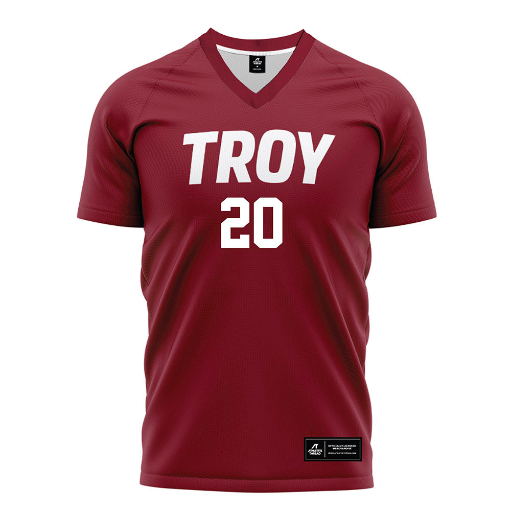 Troy - NCAA Women's Soccer : Brooke Slater - Cardinal Red Soccer Jersey-0