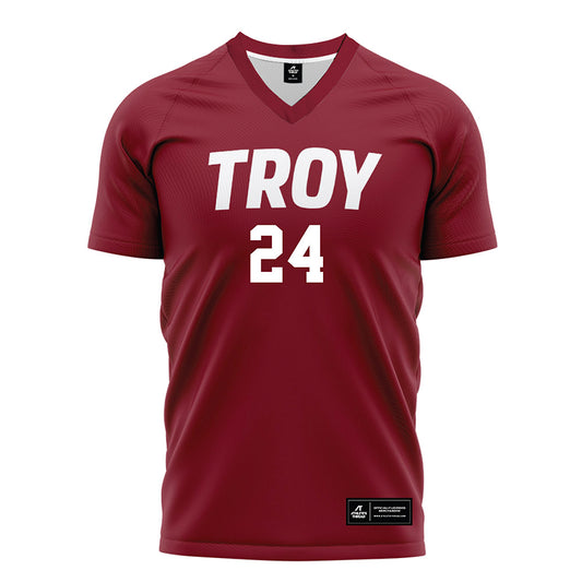 Troy - NCAA Women's Soccer : Riley Wright - Cardinal Red Soccer Jersey-0