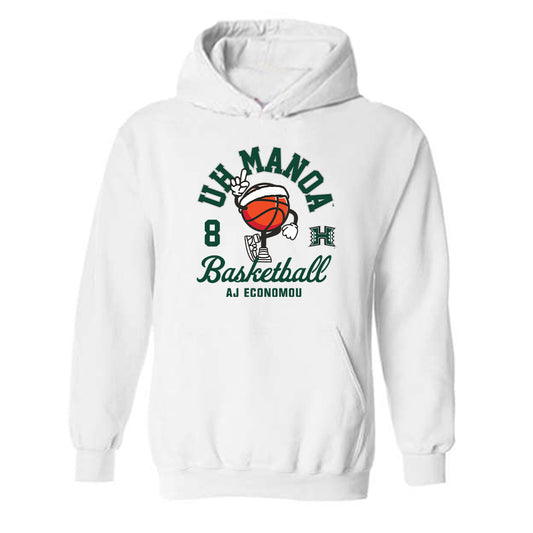 Hawaii - NCAA Men's Basketball : AJ Economou - Fashion Shersey Hooded Sweatshirt