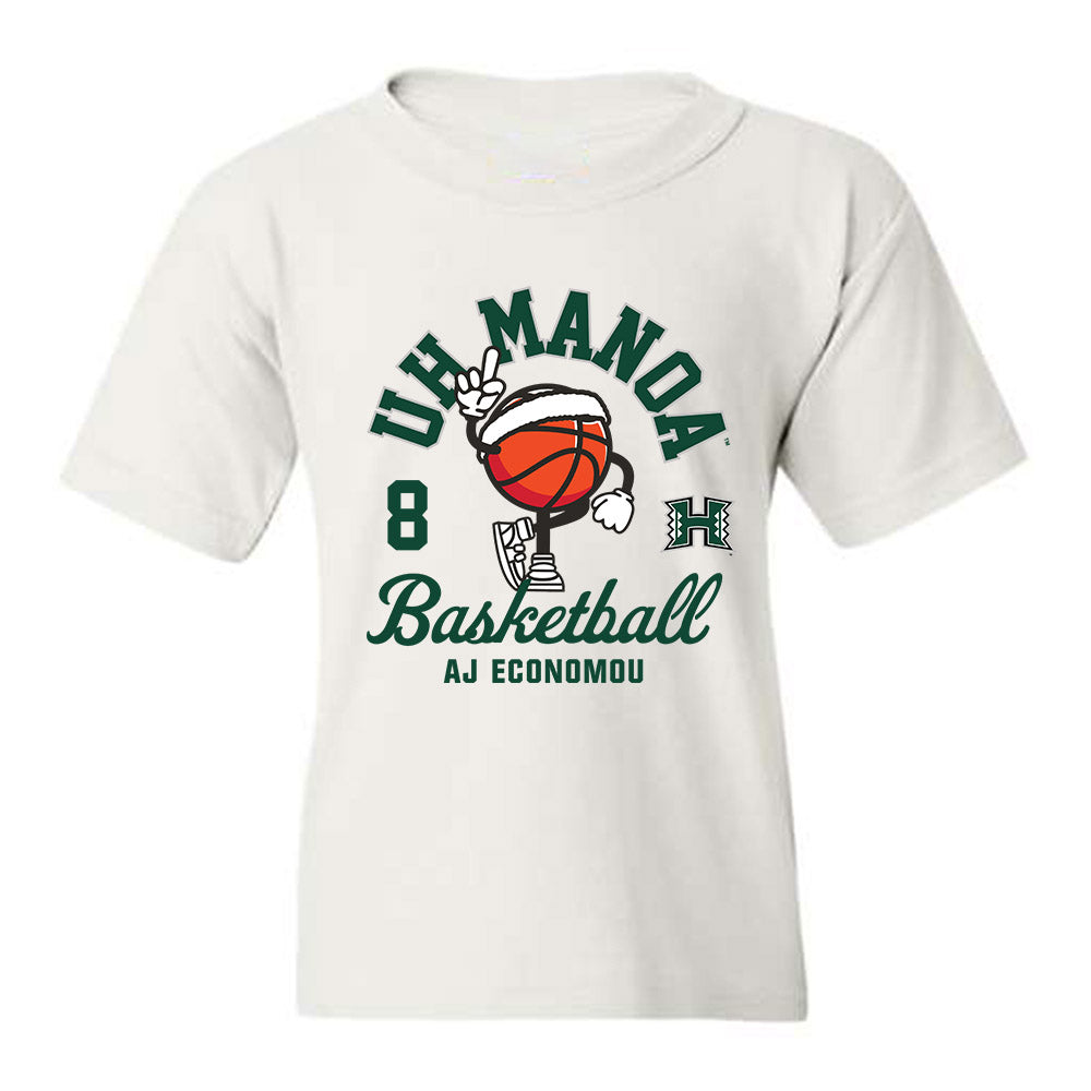 Hawaii - NCAA Men's Basketball : AJ Economou - Fashion Shersey Youth T-Shirt