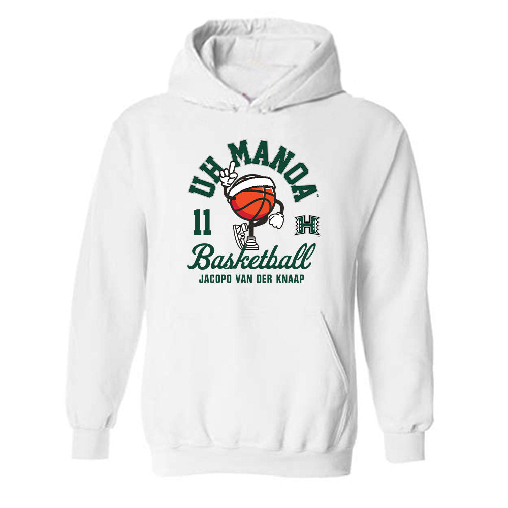 Hawaii - NCAA Men's Basketball : Jacopo Van der Knaap - Fashion Shersey Hooded Sweatshirt