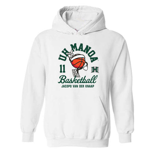 Hawaii - NCAA Men's Basketball : Jacopo Van der Knaap - Fashion Shersey Hooded Sweatshirt