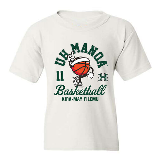 Hawaii - NCAA Women's Basketball : Kira-May Filemu - Fashion Shersey Youth T-Shirt