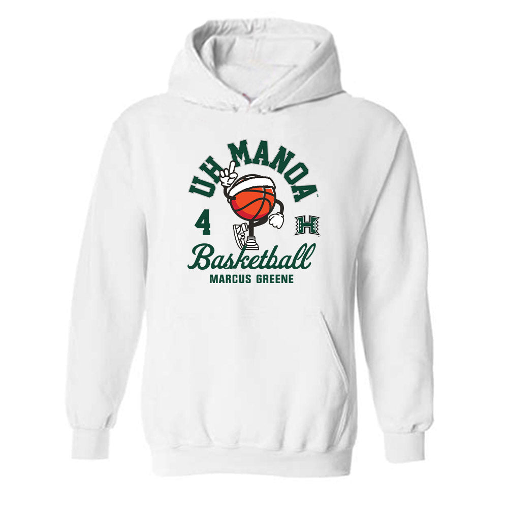 Hawaii - NCAA Men's Basketball : Marcus Greene - Fashion Shersey Hooded Sweatshirt