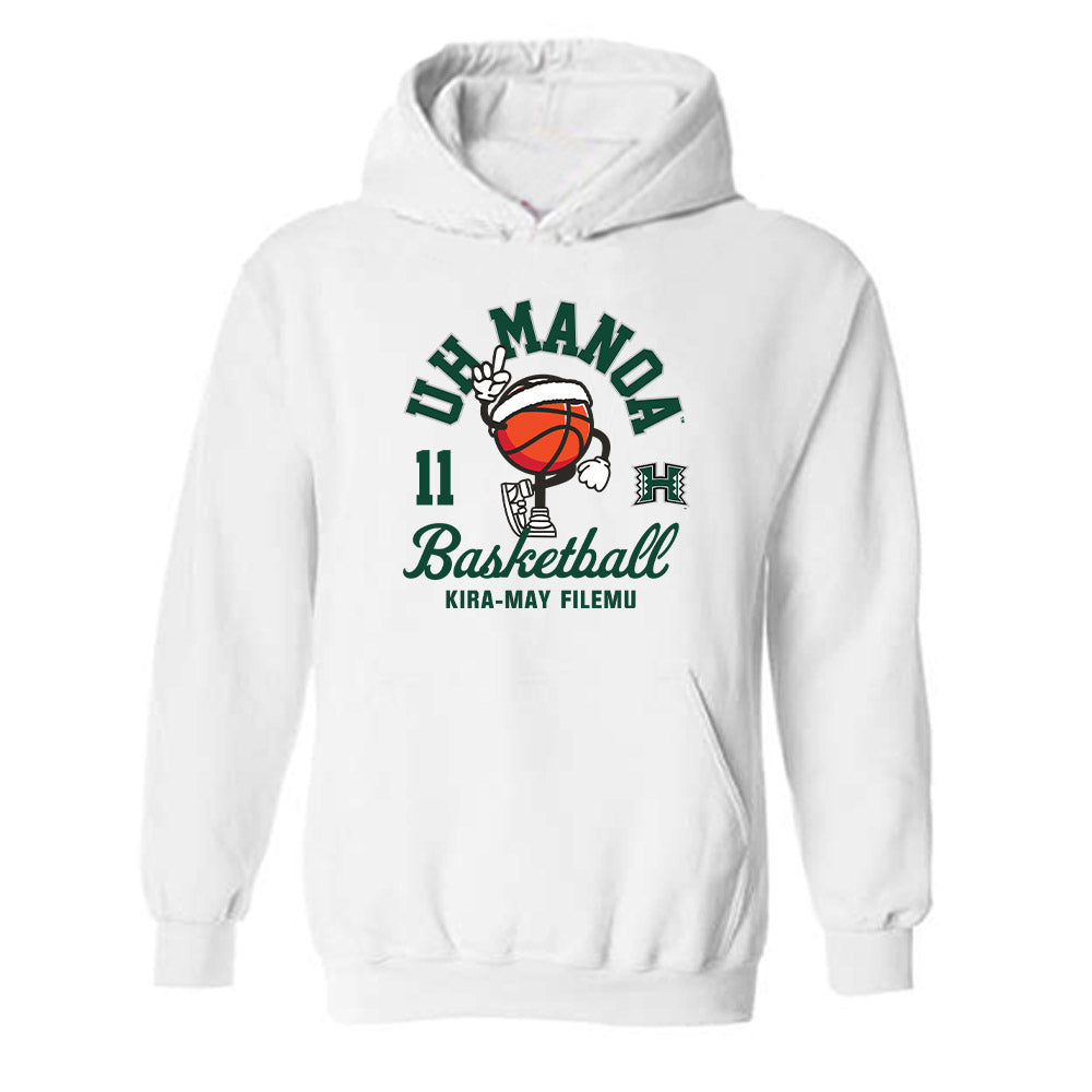 Hawaii - NCAA Women's Basketball : Kira-May Filemu - Fashion Shersey Hooded Sweatshirt