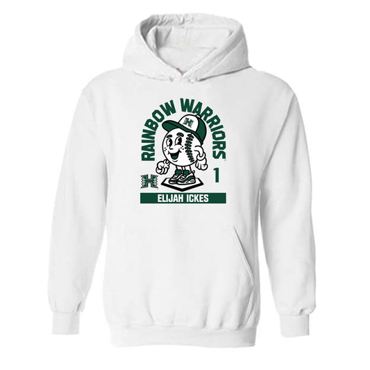 Hawaii - NCAA Baseball : Elijah Ickes - Fashion Shersey Hooded Sweatshirt