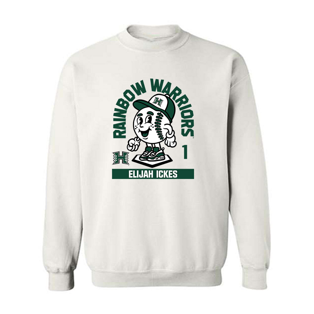 Hawaii - NCAA Baseball : Elijah Ickes - Fashion Shersey Crewneck Sweatshirt