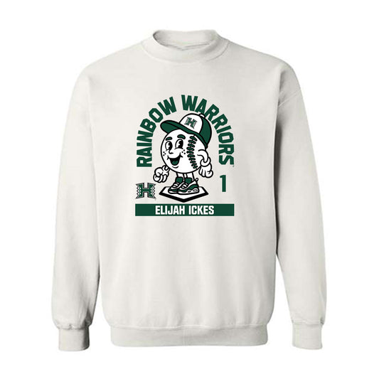 Hawaii - NCAA Baseball : Elijah Ickes - Fashion Shersey Crewneck Sweatshirt