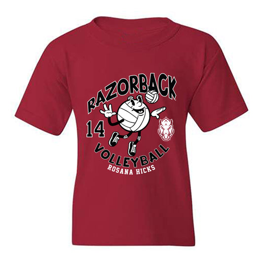 Arkansas - NCAA Women's Volleyball : Rosana Hicks - Fashion Shersey Youth T-Shirt-0