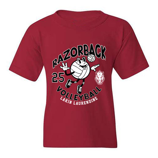 Arkansas - NCAA Women's Volleyball : Lakin Laurendine - Fashion Shersey Youth T-Shirt-0