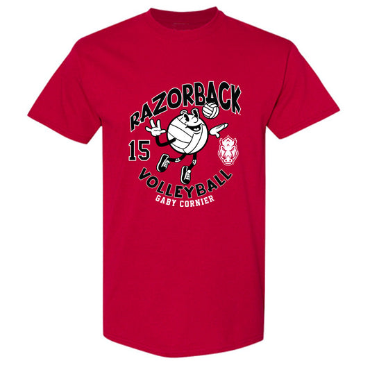 Arkansas - NCAA Women's Volleyball : Gaby Cornier - Fashion Shersey T-Shirt-0