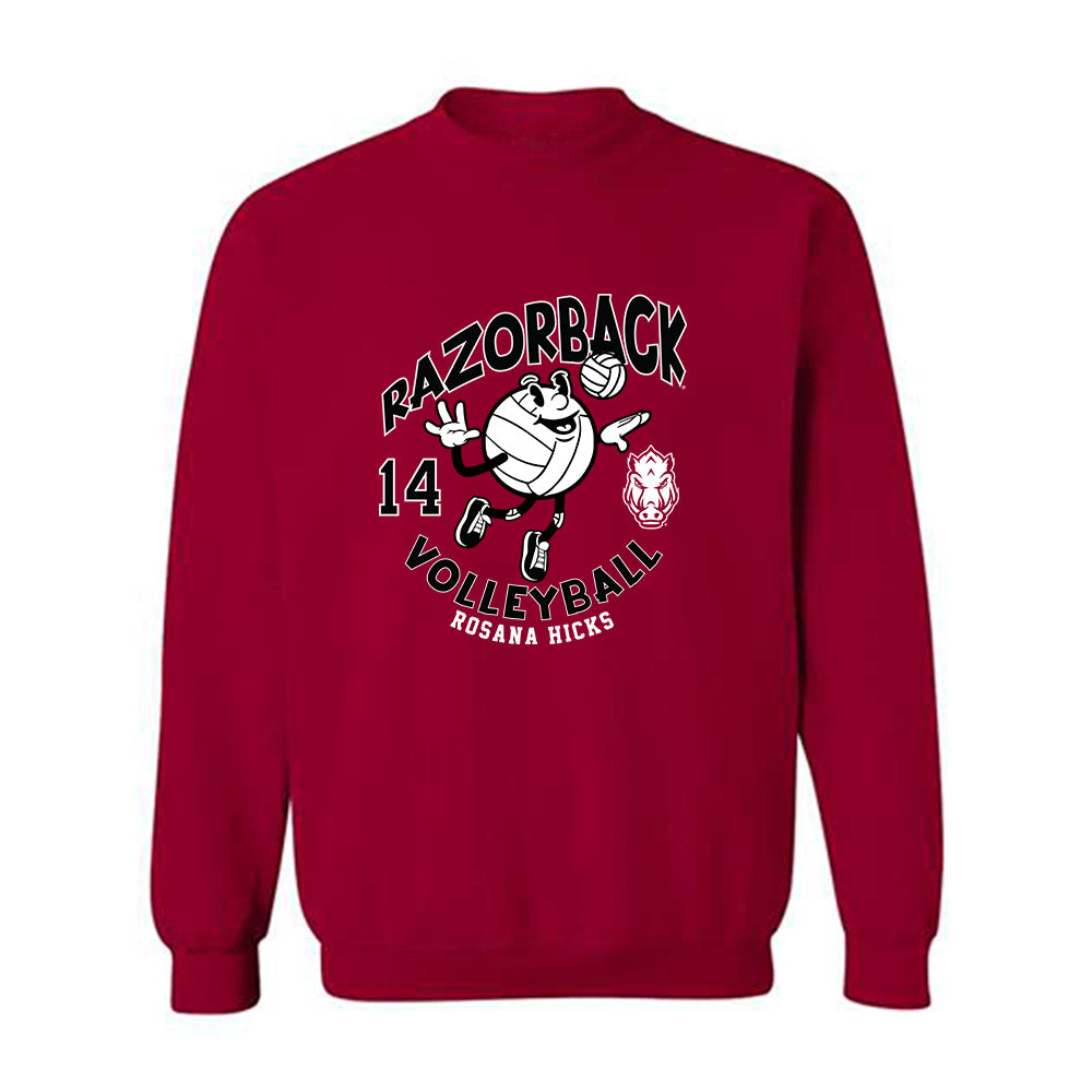 Arkansas - NCAA Women's Volleyball : Rosana Hicks - Fashion Shersey Crewneck Sweatshirt-0