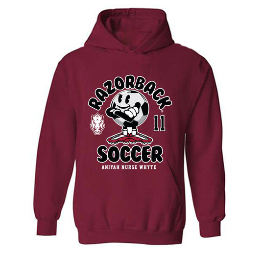 Arkansas - NCAA Women's Soccer : Aniyah Nurse Whyte - Fashion Shersey Hooded Sweatshirt-0