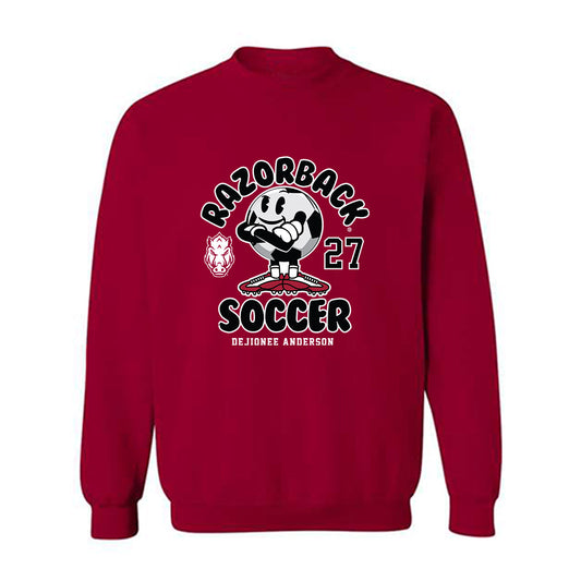 Arkansas - NCAA Women's Soccer : Dejionee Anderson - Fashion Shersey Crewneck Sweatshirt