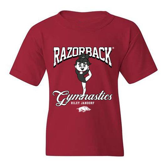 Arkansas - NCAA Women's Gymnastics : Riley Jandorf - Fashion Shersey Youth T-Shirt-0