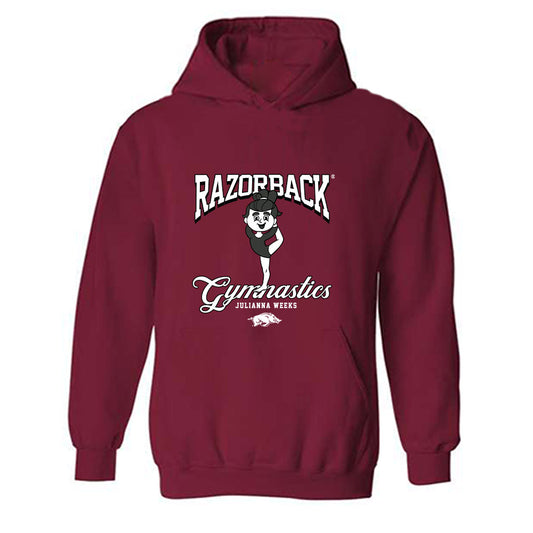 Arkansas - NCAA Women's Gymnastics : Julianna Weeks - Fashion Shersey Hooded Sweatshirt-0