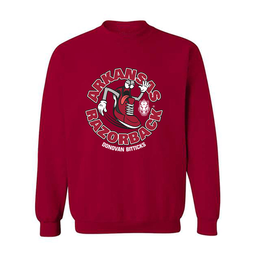 Arkansas - NCAA Men's Track & Field : Donovan Bitticks - Fashion Shersey Crewneck Sweatshirt-0