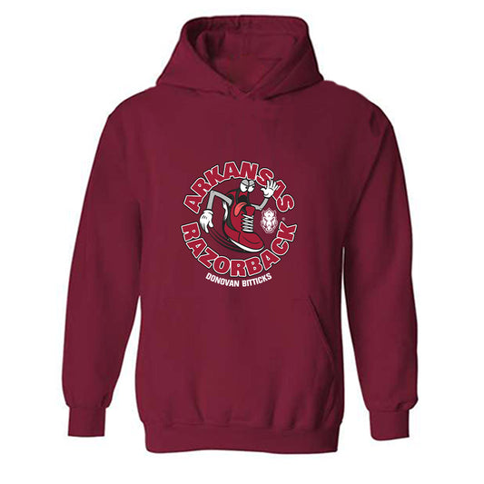 Arkansas - NCAA Men's Track & Field : Donovan Bitticks - Fashion Shersey Hooded Sweatshirt-0