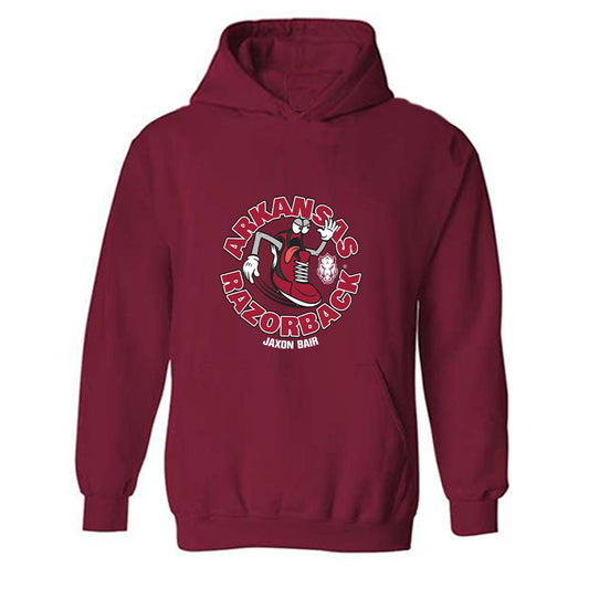 Arkansas - NCAA Men's Track & Field : Jaxon Bair - Fashion Shersey Hooded Sweatshirt