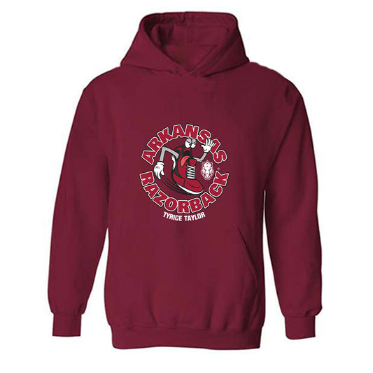 Arkansas - NCAA Men's Track & Field : Tyrice Taylor - Fashion Shersey Hooded Sweatshirt-0
