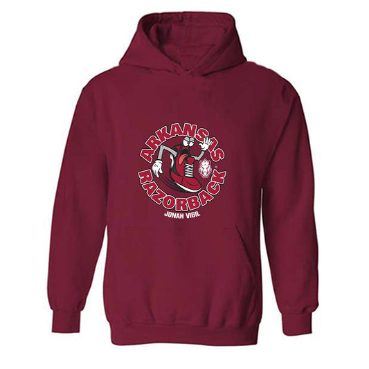 Arkansas - NCAA Men's Track & Field : Jonah Vigil - Fashion Shersey Hooded Sweatshirt