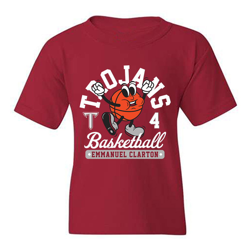 Troy - NCAA Men's Basketball : Emmanuel Clarton - Fashion Shersey Youth T-Shirt-0