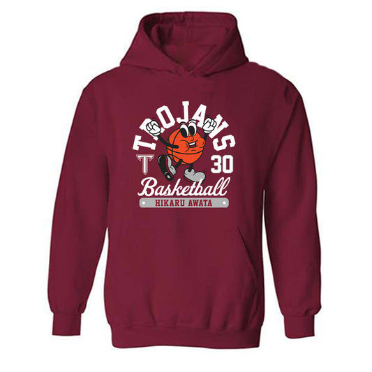 Troy - NCAA Men's Basketball : Hikaru Awata - Fashion Shersey Hooded Sweatshirt-0
