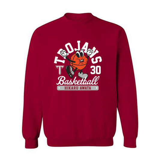 Troy - NCAA Men's Basketball : Hikaru Awata - Fashion Shersey Crewneck Sweatshirt-0