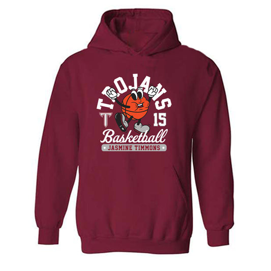 Troy - NCAA Women's Basketball : Jasmine Timmons - Fashion Shersey Hooded Sweatshirt-0