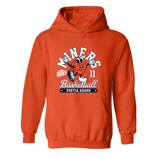 UTEP - NCAA Women's Basketball : Portia Adams - Fashion Shersey Hooded Sweatshirt-0