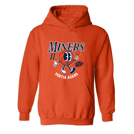 UTEP - NCAA Women's Basketball : Portia Adams - Fashion Shersey Hooded Sweatshirt-0