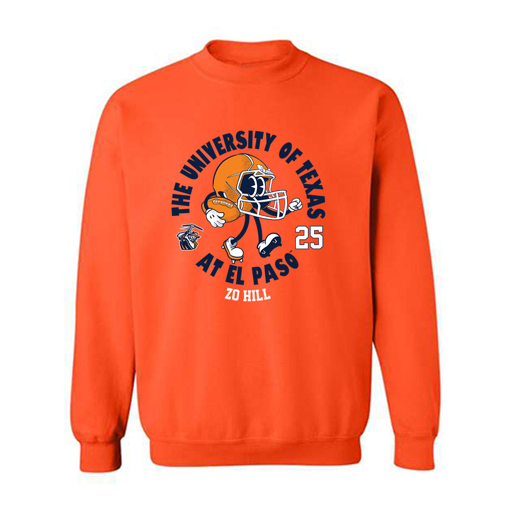 UTEP - NCAA Football : Zo Hill - Fashion Shersey Crewneck Sweatshirt-0