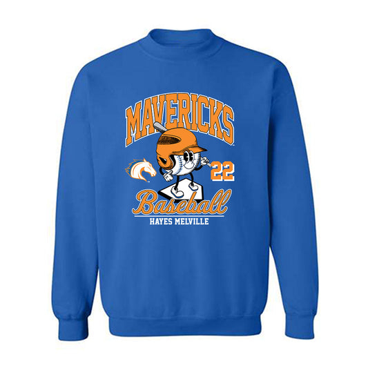 Texas Arlington - NCAA Baseball : Hayes Melville - Fashion Shersey Crewneck Sweatshirt-0