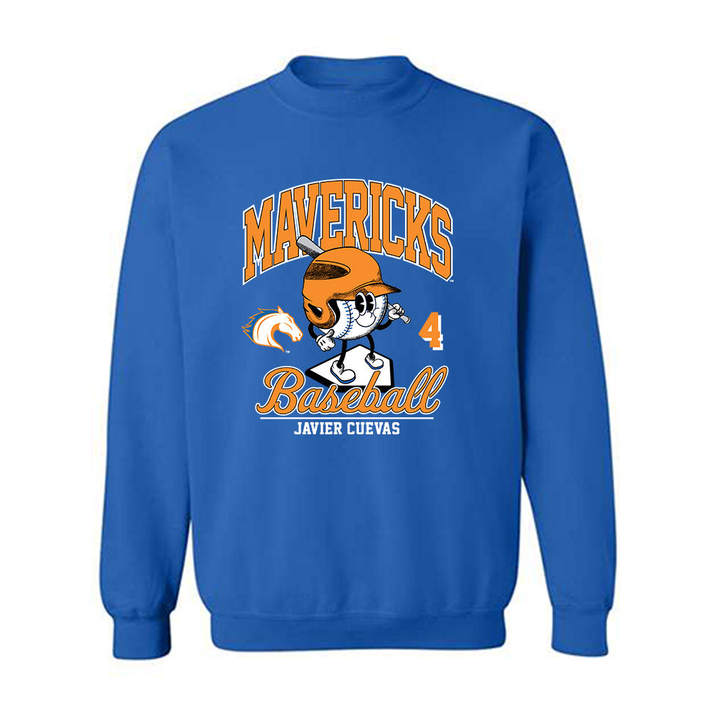 Texas Arlington - NCAA Baseball : Javier Cuevas - Fashion Shersey Crewneck Sweatshirt-0