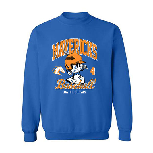 Texas Arlington - NCAA Baseball : Javier Cuevas - Fashion Shersey Crewneck Sweatshirt-0